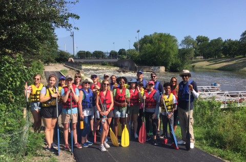 Canoeing with Legislators on the Chicago River