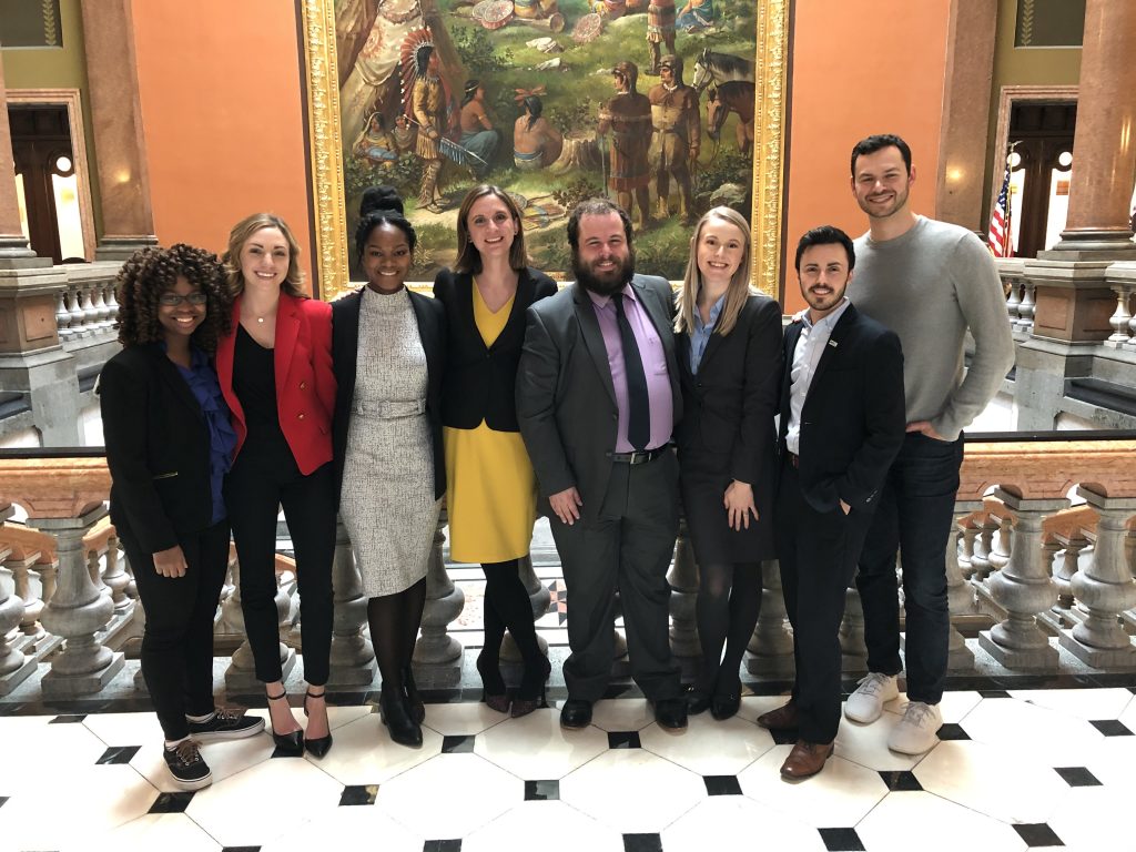 IEC policy staff pictured at the Capitol at the start of 2020